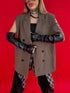 OVERSIZE jacket "SECURITY" - choco